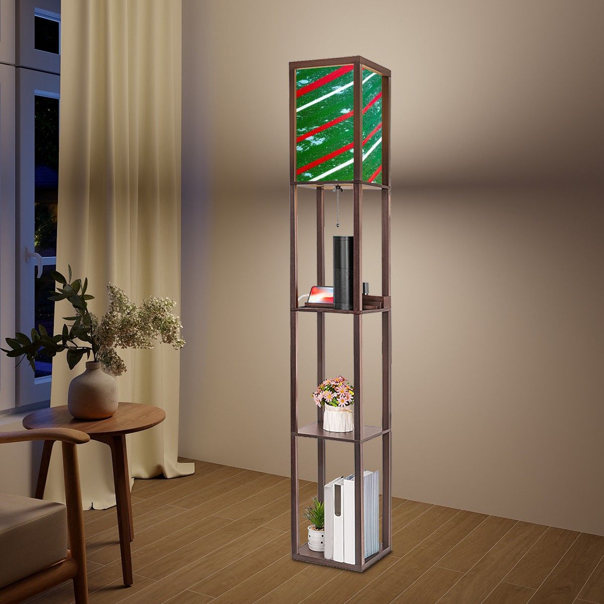 Gavin Scott Floor Lamp with Shelves (2 Colors)