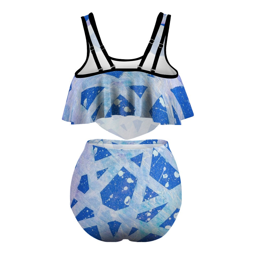 Gavin Scott Ruffled Two Piece Swimsuit (Femme XL-4XL)