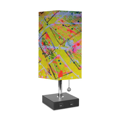 Gavin Scott Square Table Lamp with USB Port