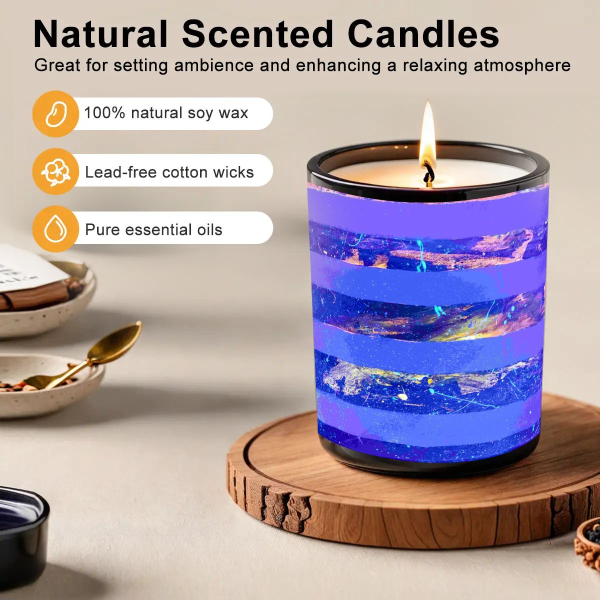 Gavin Scott Scented Black Jar Candle (6oz)