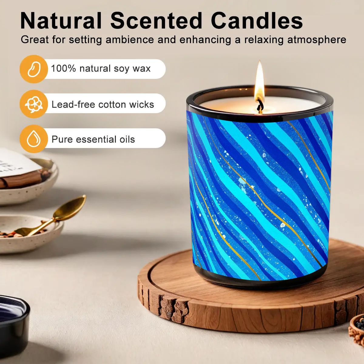 Gavin Scott Scented Black Jar Candle (6oz)