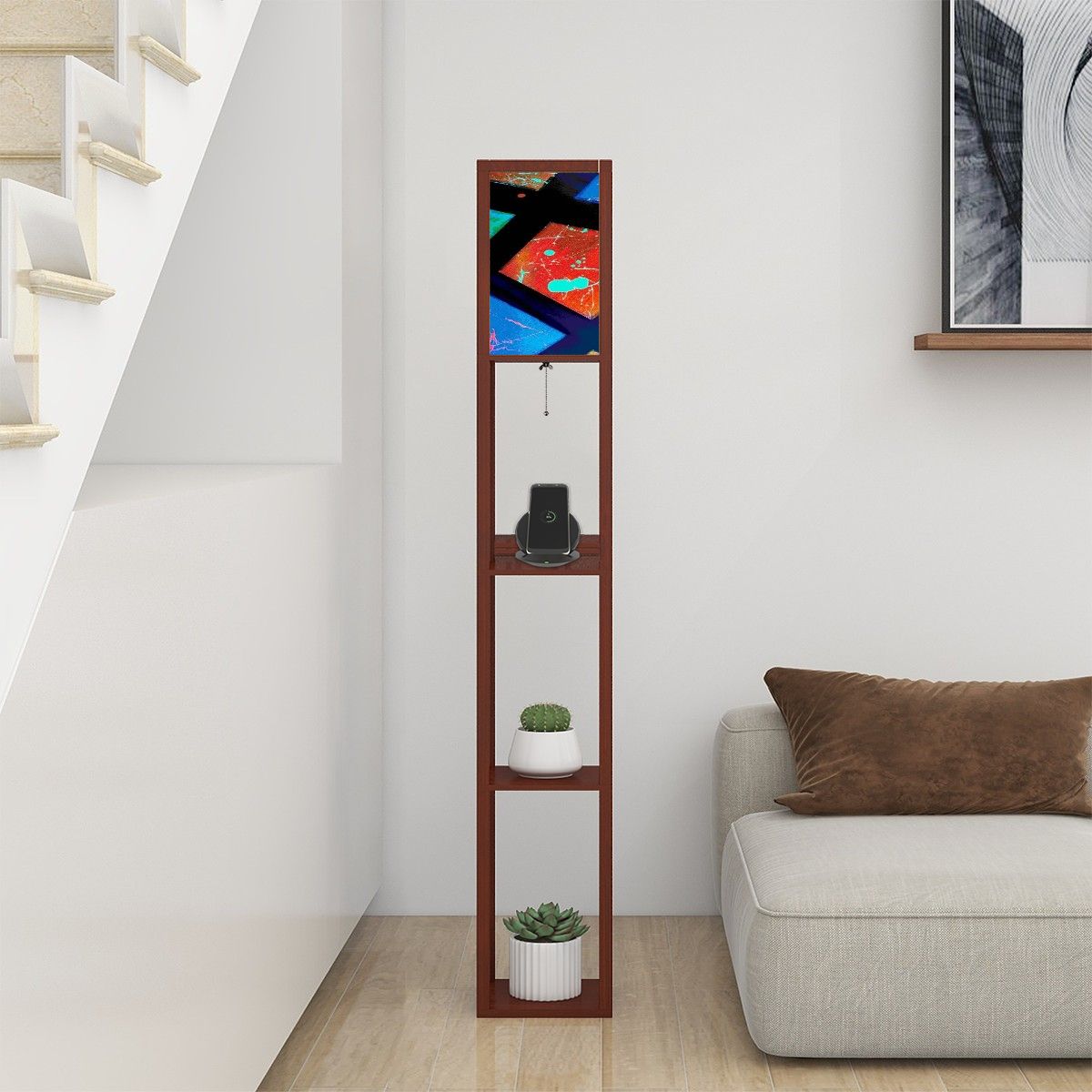 Gavin Scott Floor Lamp with Shelves (2 Colors)