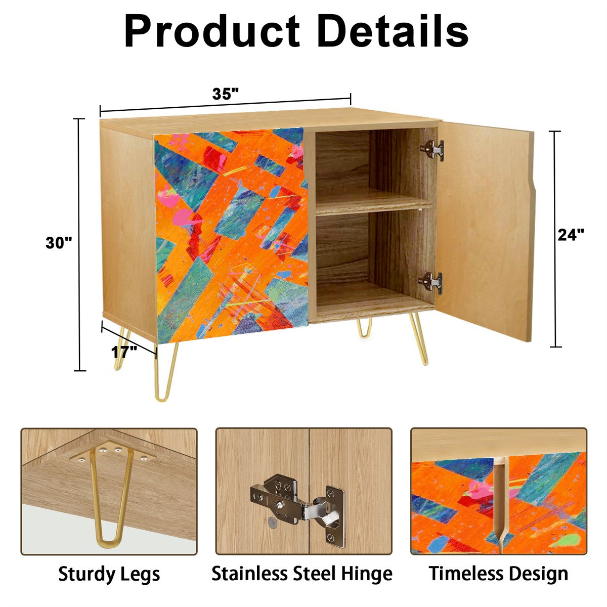 Gavin Scott Wooden Sideboard Cabinet