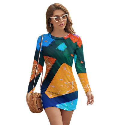 Gavin Scott Long Sleeve Bodycon Dress (Femme S-2XL)