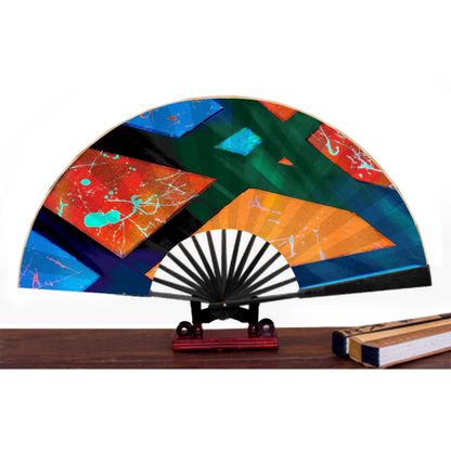 Gavin Scott Genuine Spun Silk Folding Hand Fans (4 Sizes)