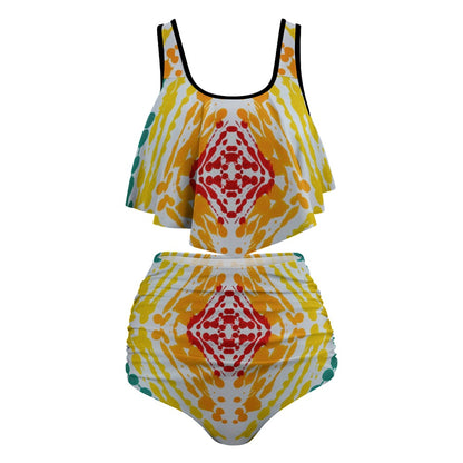 Gavin Scott Ruffled Two Piece Swimsuit (Femme XL-4XL)