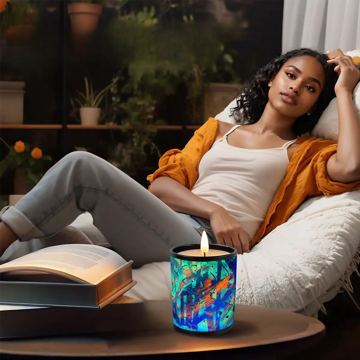 Gavin Scott Scented Black Jar Candle (6oz)