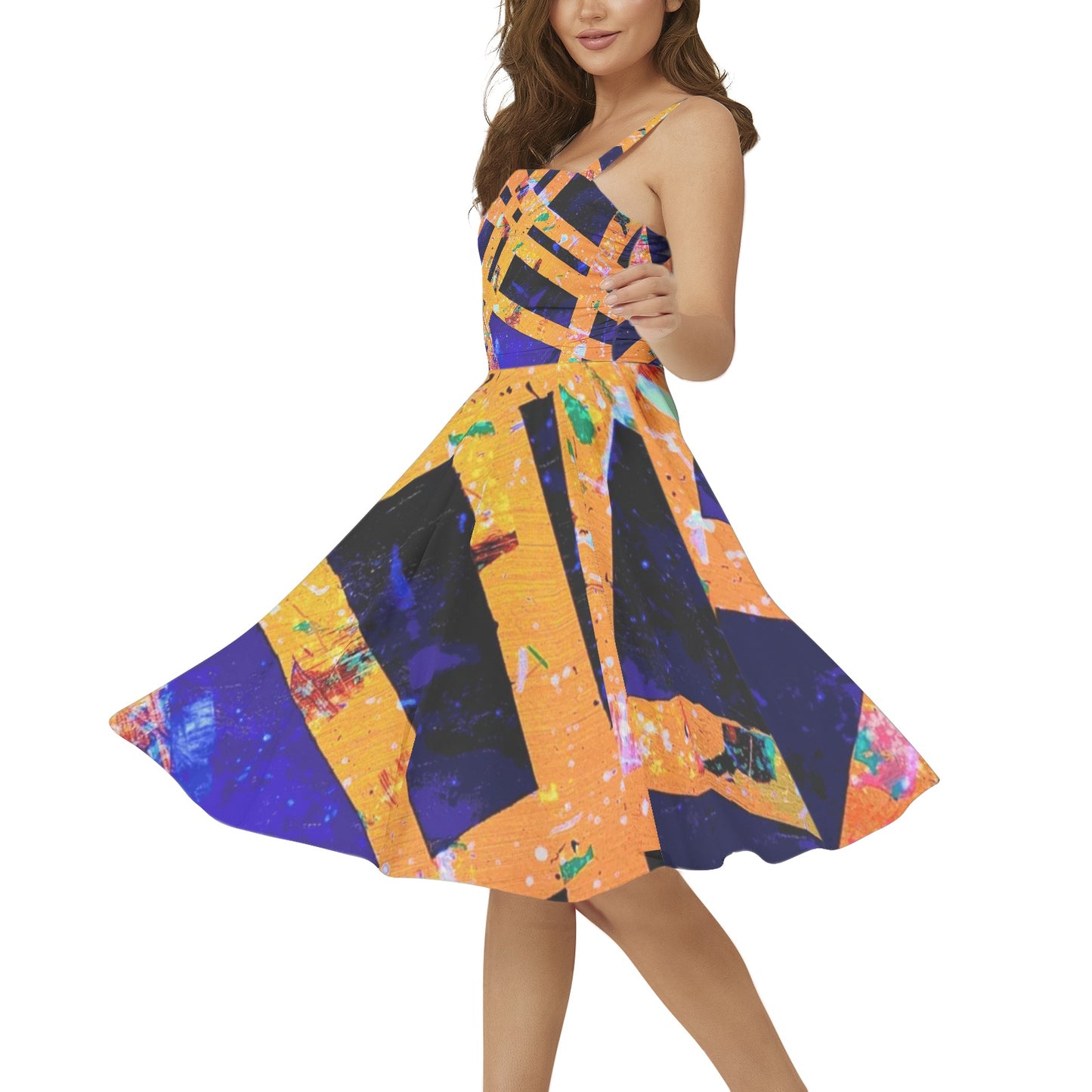 Gavin Scott Sleeveless Flare Hem Midi Dress (Femme XS-3XL)