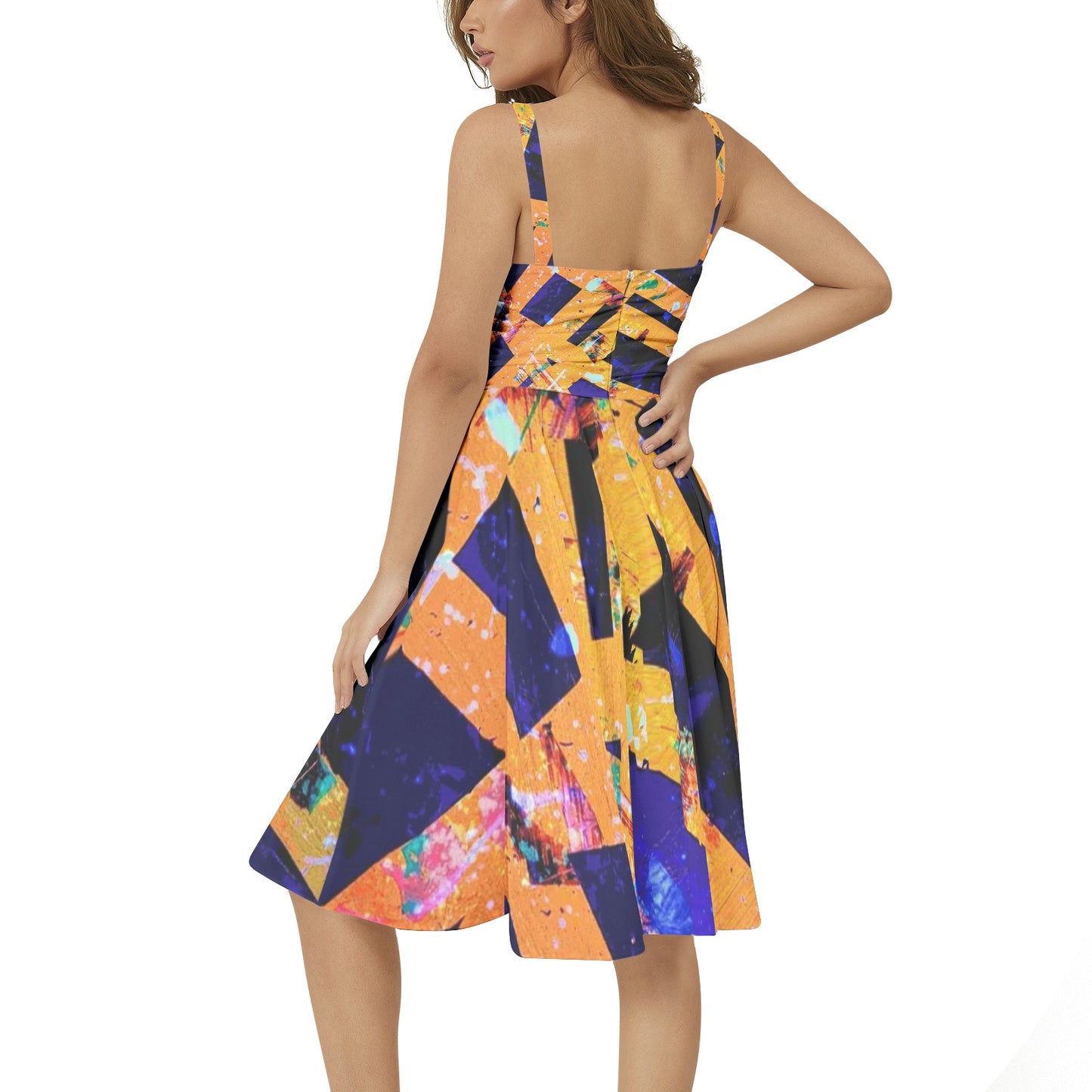 Gavin Scott Sleeveless Flare Hem Midi Dress (Femme XS-3XL)