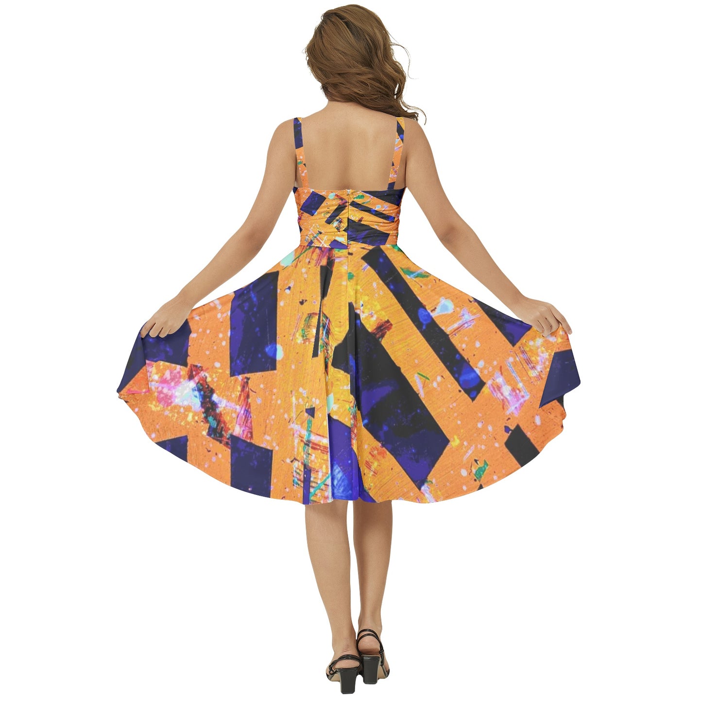 Gavin Scott Sleeveless Flare Hem Midi Dress (Femme XS-3XL)