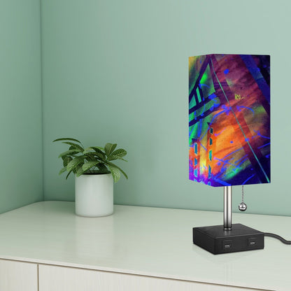 Gavin Scott Square Table Lamp with USB Port