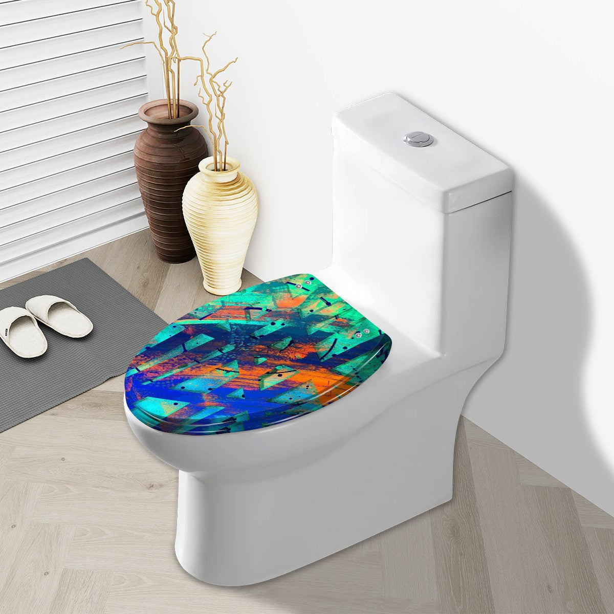 Gavin Scott Elongated Toilet Seat w/Matching Soft-close Lid (V-Shape)