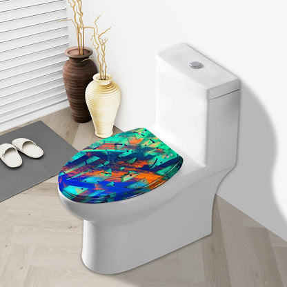 Gavin Scott Elongated Toilet Seat w/Matching Soft-close Lid (V-Shape)