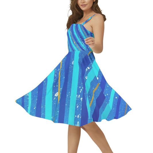 Gavin Scott Sleeveless Flare Hem Midi Dress (Femme XS-3XL)