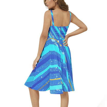 Gavin Scott Sleeveless Flare Hem Midi Dress (Femme XS-3XL)