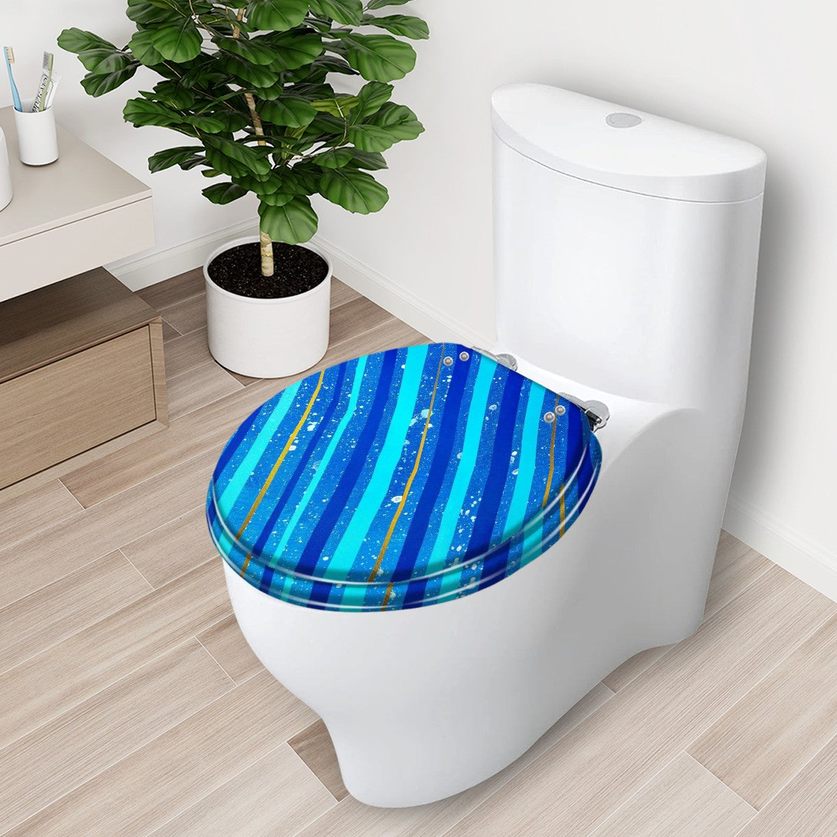 Gavin Scott Round Toilet Seat w/Matching Soft-close Lid (O-Shape)