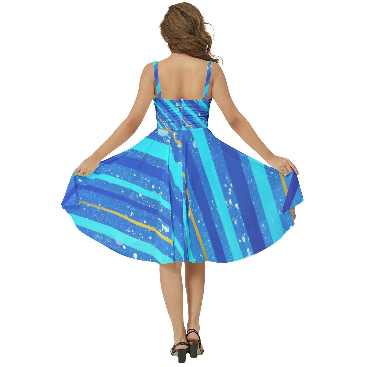 Gavin Scott Sleeveless Flare Hem Midi Dress (Femme XS-3XL)