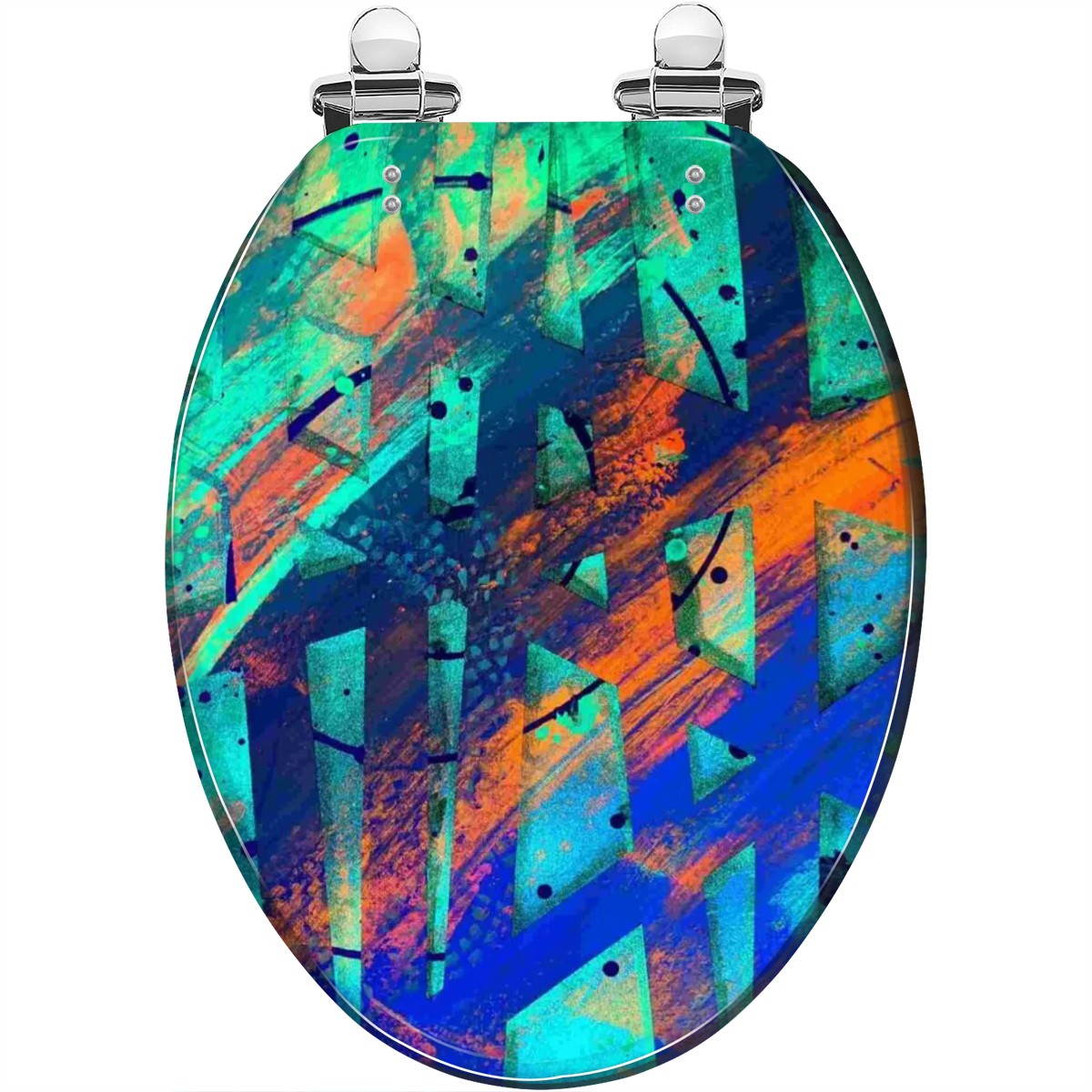 Gavin Scott Elongated Toilet Seat w/Matching Soft-close Lid (V-Shape)