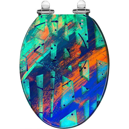 Gavin Scott Elongated Toilet Seat w/Matching Soft-close Lid (V-Shape)