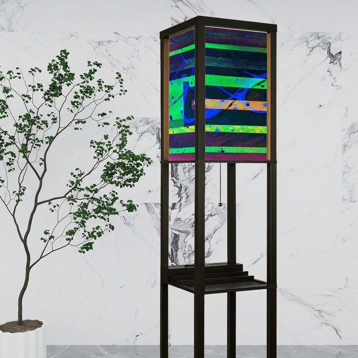 Gavin Scott Floor Lamp with Shelves (2 Colors)