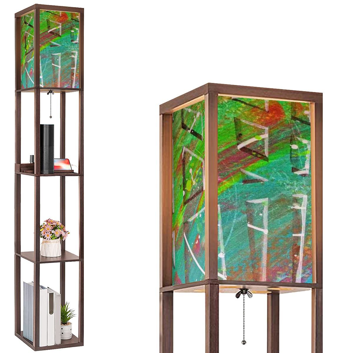 Gavin Scott Floor Lamp with Shelves (2 Colors)