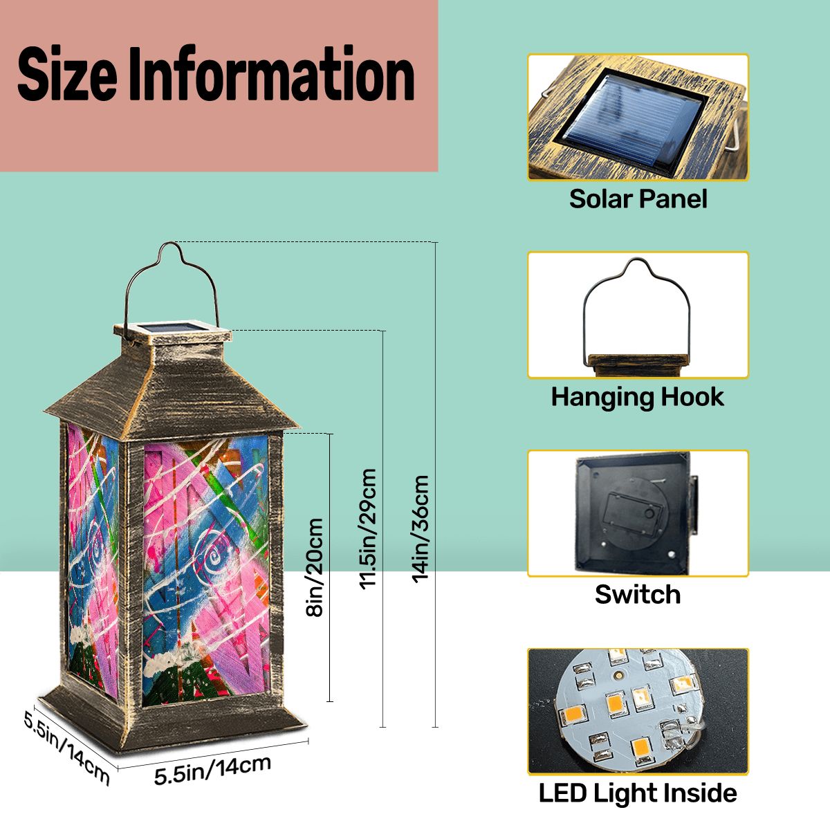 Gavin Scott Solar Powered Indoor/Outdoor Lantern