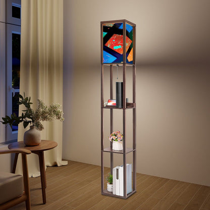 Gavin Scott Floor Lamp with Shelves (2 Colors)