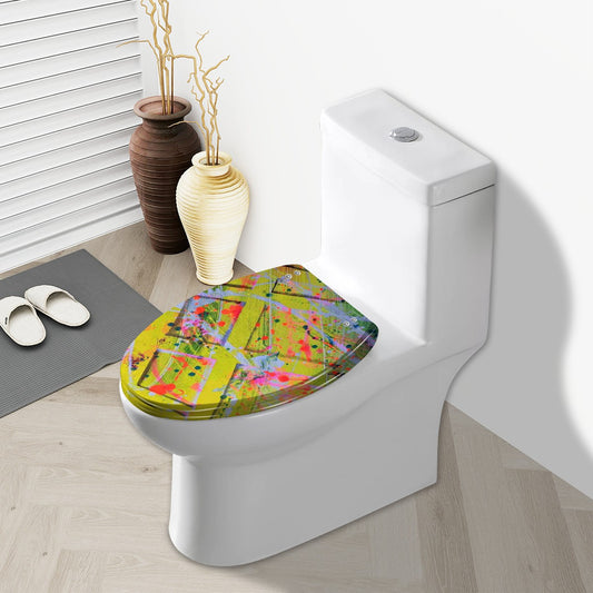 Gavin Scott Elongated Toilet Seat w/Matching Soft-close Lid (V-Shape)