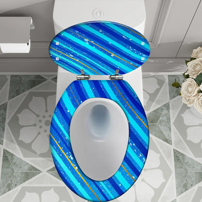 Gavin Scott Elongated Toilet Seat w/Matching Soft-close Lid (V-Shape)