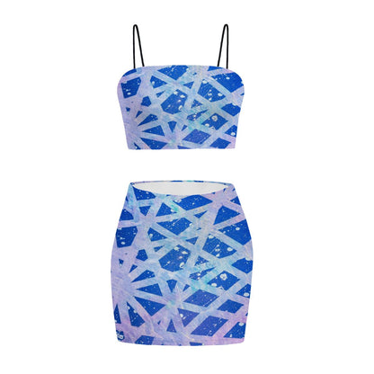 Gavin Scott Crop Tank Top & Mini Skirt Set (Femme S-4XL)