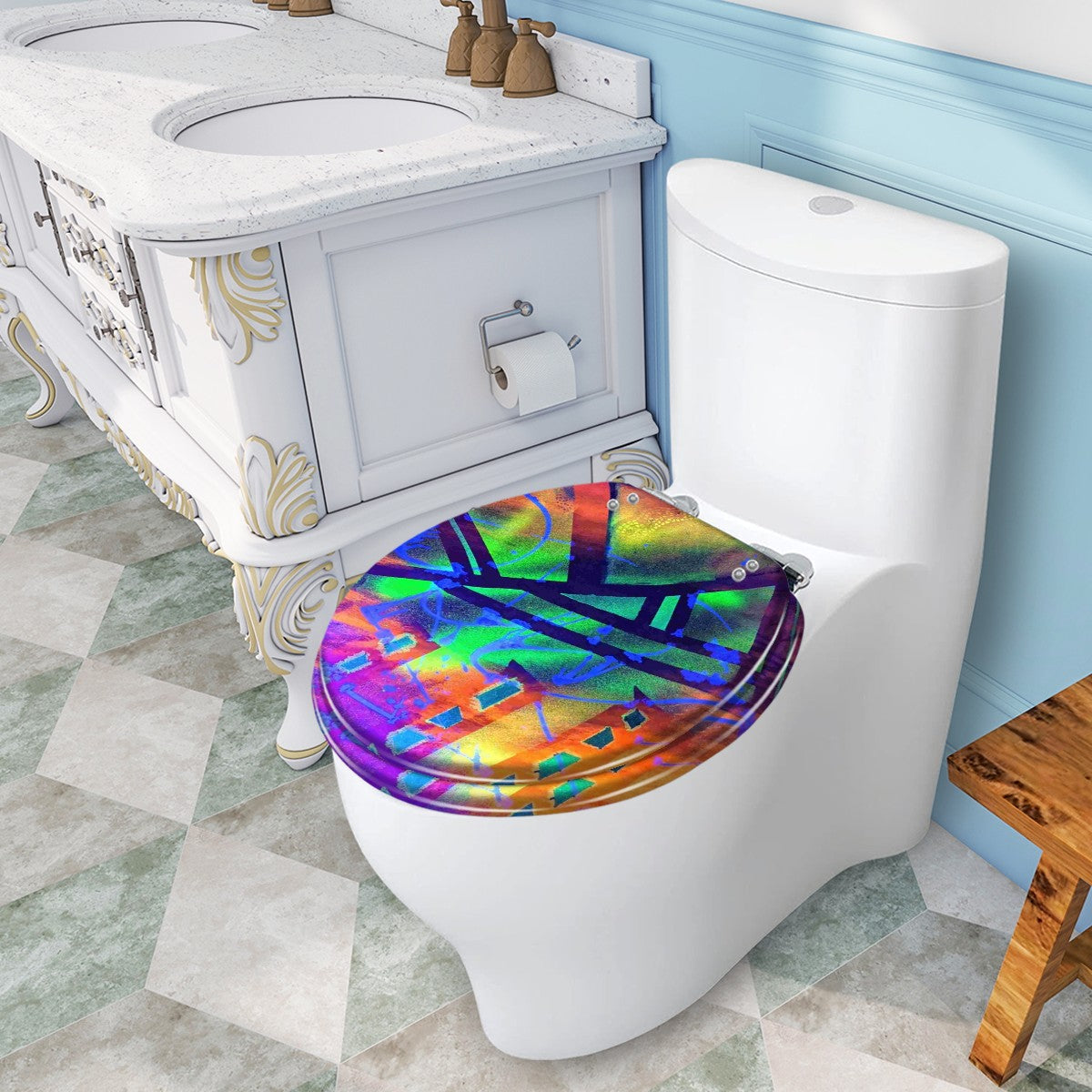 Gavin Scott Universal Toilet Seat w/Matching Soft-close Lid