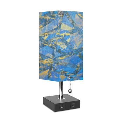 Gavin Scott Square Table Lamp with two USB Ports