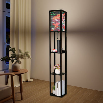 Gavin Scott Floor Lamp with Shelves (2 Colors)