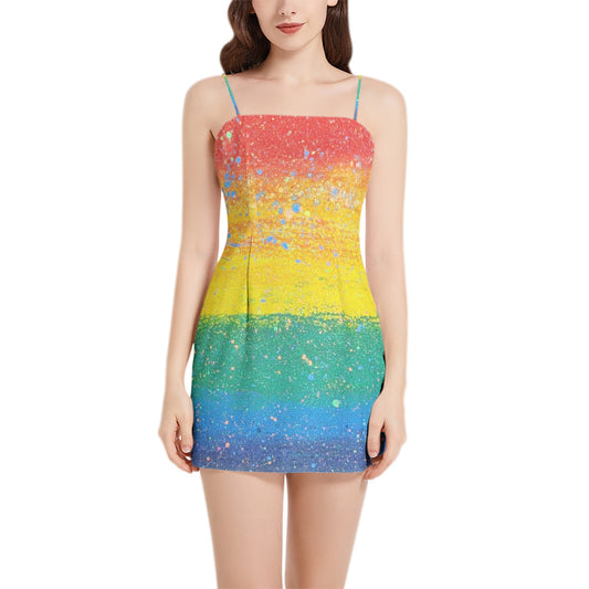 Gavin Scott Sleeveless Spaghetti Strap Mini Dress (Femme XS-3XL)