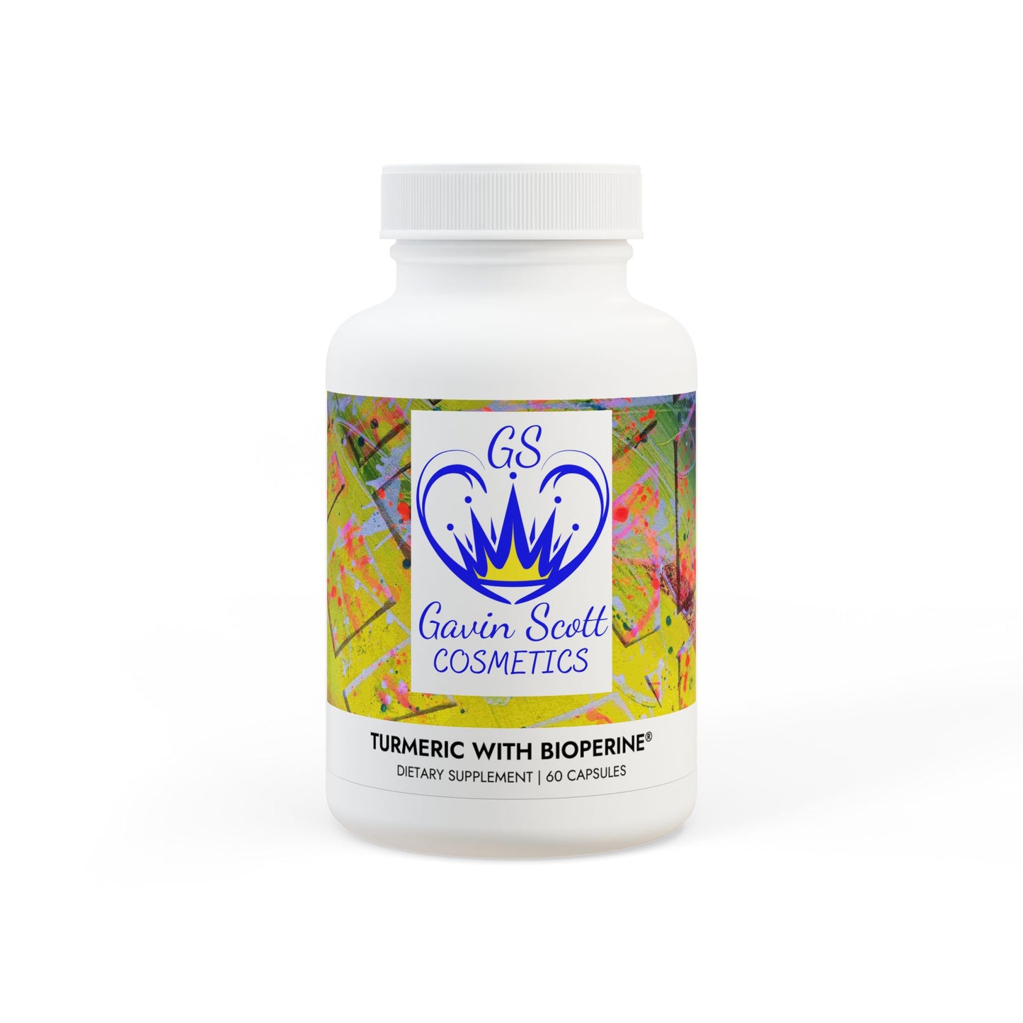 Gavin Scott Cosmetics Turmeric with BioPerine® (Black Pepper Fruit Extract) Supplement (60 Capsules)