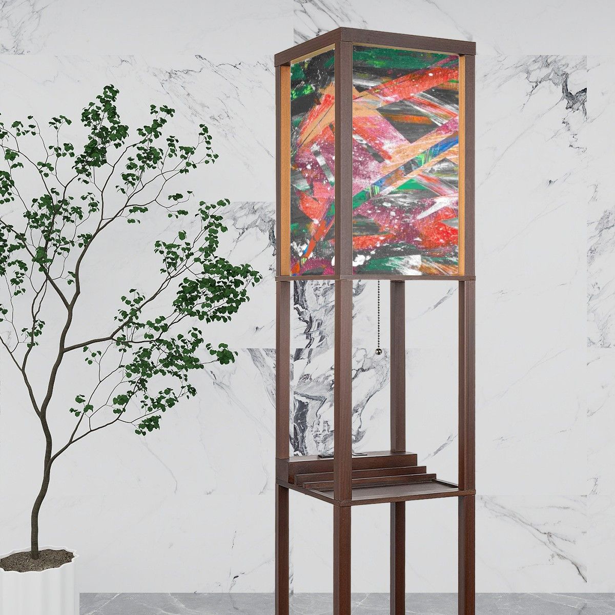 Gavin Scott Floor Lamp with Shelves (2 Colors)