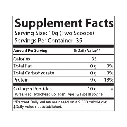Gavin Scott Cosmetics Collagen Peptides Type I & III Supplement (350g, 12.3oz)