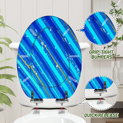 Gavin Scott Elongated Toilet Seat w/Matching Soft-close Lid (V-Shape)