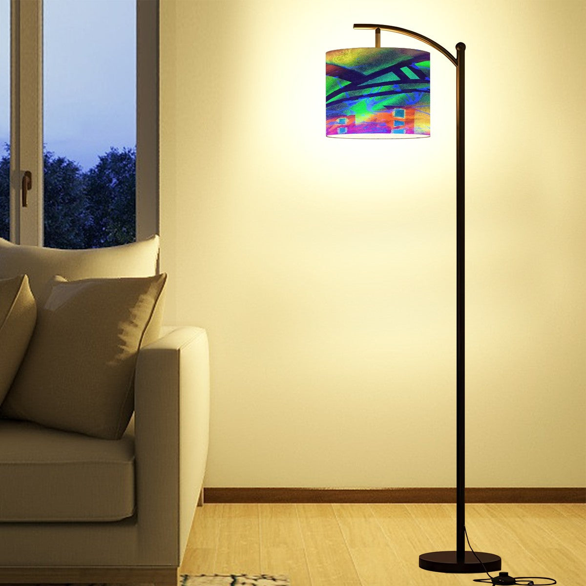 Gavin Scott Arc Floor Lamp w/Remote