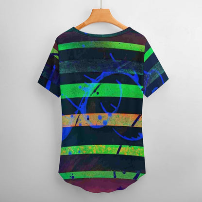Gavin Scott Ice Silk V-Neck Short-sleeve Shirt (Femme S-5XL)