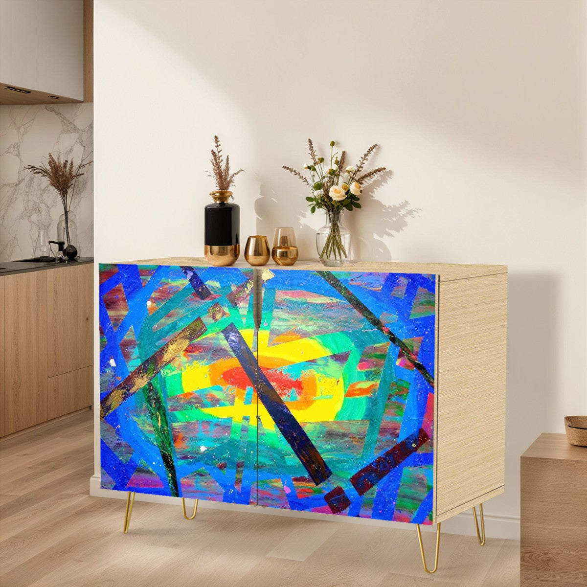 Gavin Scott Wooden Sideboard Cabinet