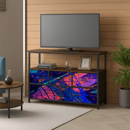 Gavin Scott TV Stand w/5 Drawer Dresser & Charging Station