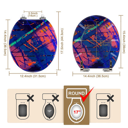 Gavin Scott Round Toilet Seat w/Matching Soft-close Lid (O-Shape)