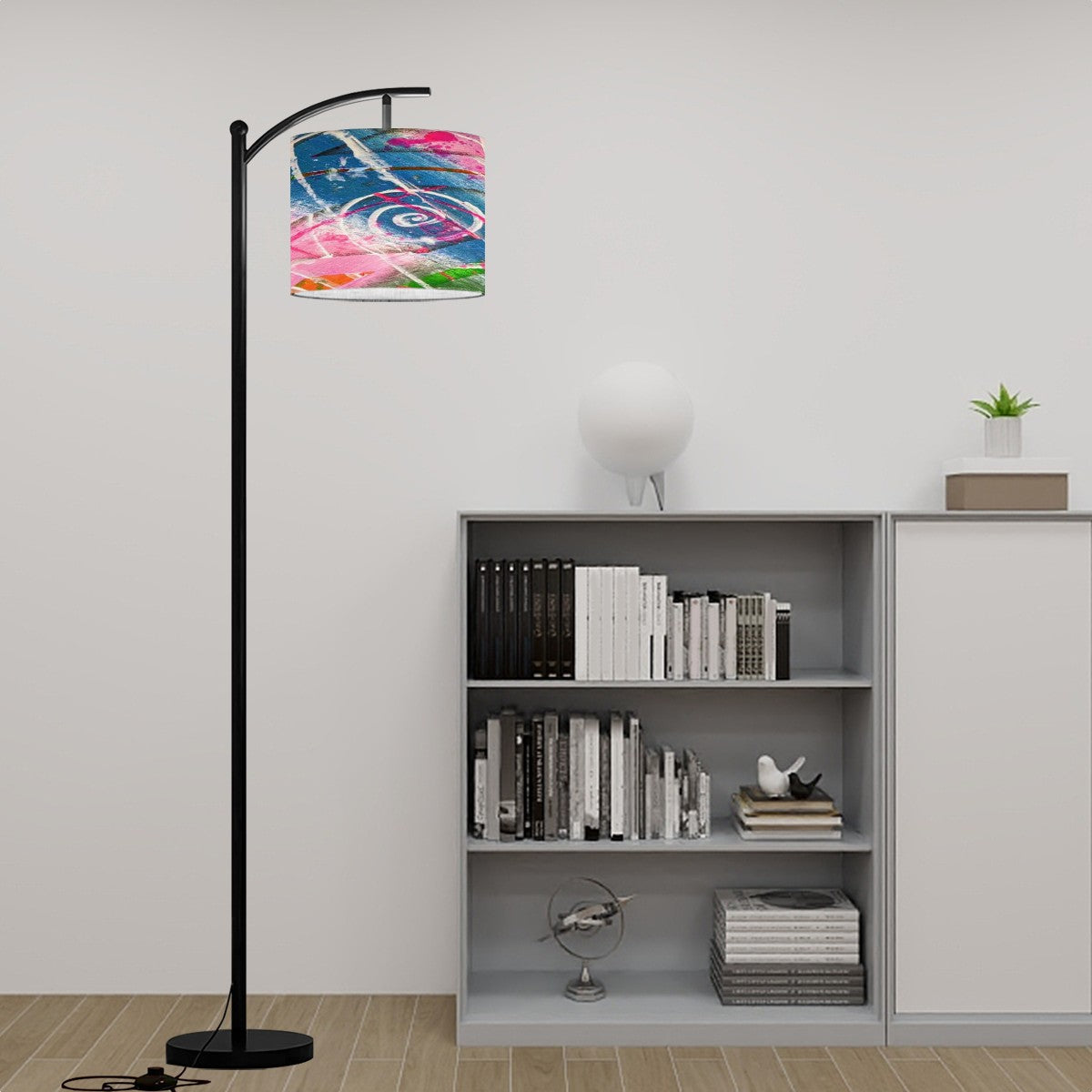 Gavin Scott Arc Floor Lamp w/Remote