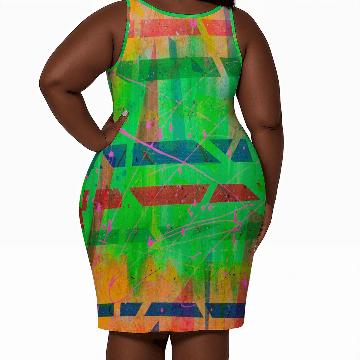 Gavin Scott Sleeveless Bodycon Dress (Femme L-4XL)