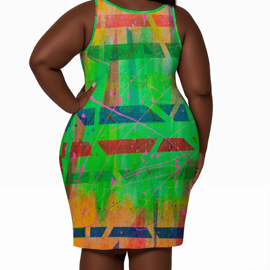 Gavin Scott Sleeveless Bodycon Dress (Femme L-4XL)