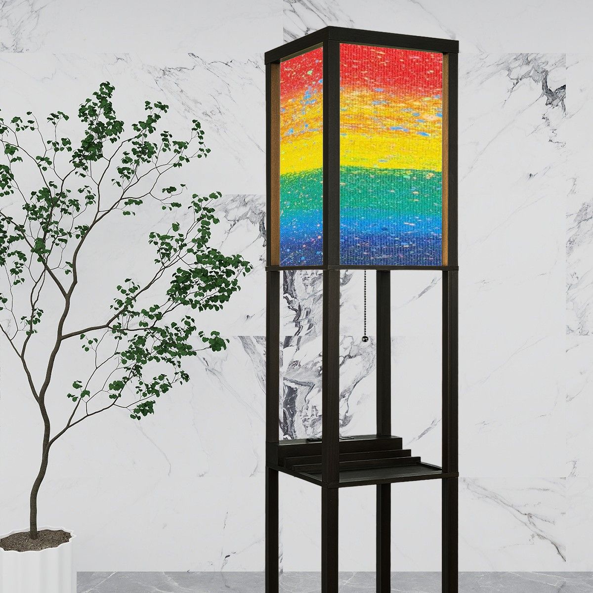 Gavin Scott PRIDE Floor Lamp with Shelves (2 Colors)