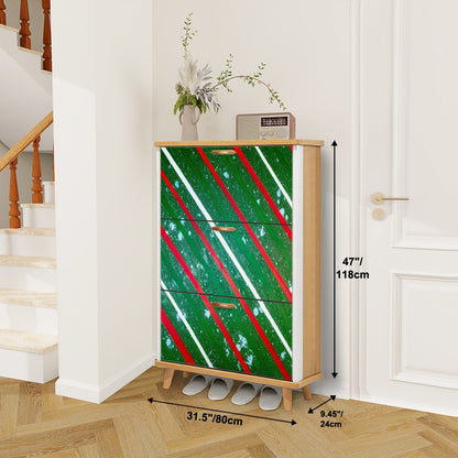 Gavin Scott Wood & Leather Shoe Cabinet