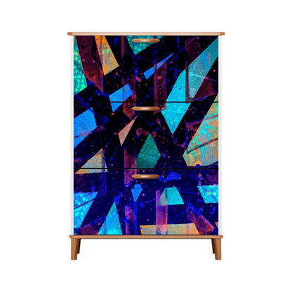 Gavin Scott Wood & Leather Shoe Cabinet)