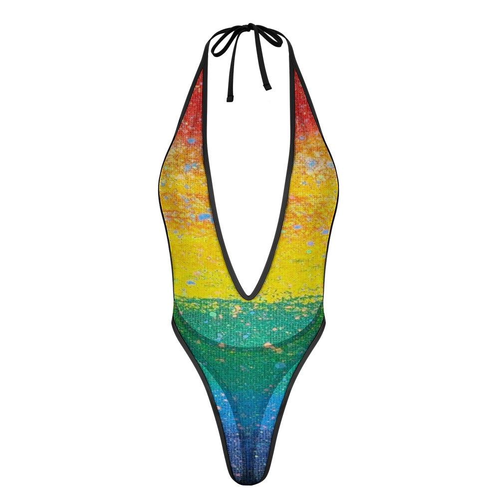 Gavin Scott PRIDE Deep Plunge Jumpsuit (Femme S-3XL)